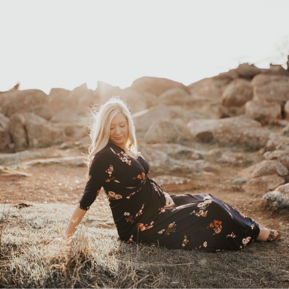 Floral Navy Maxi Dress